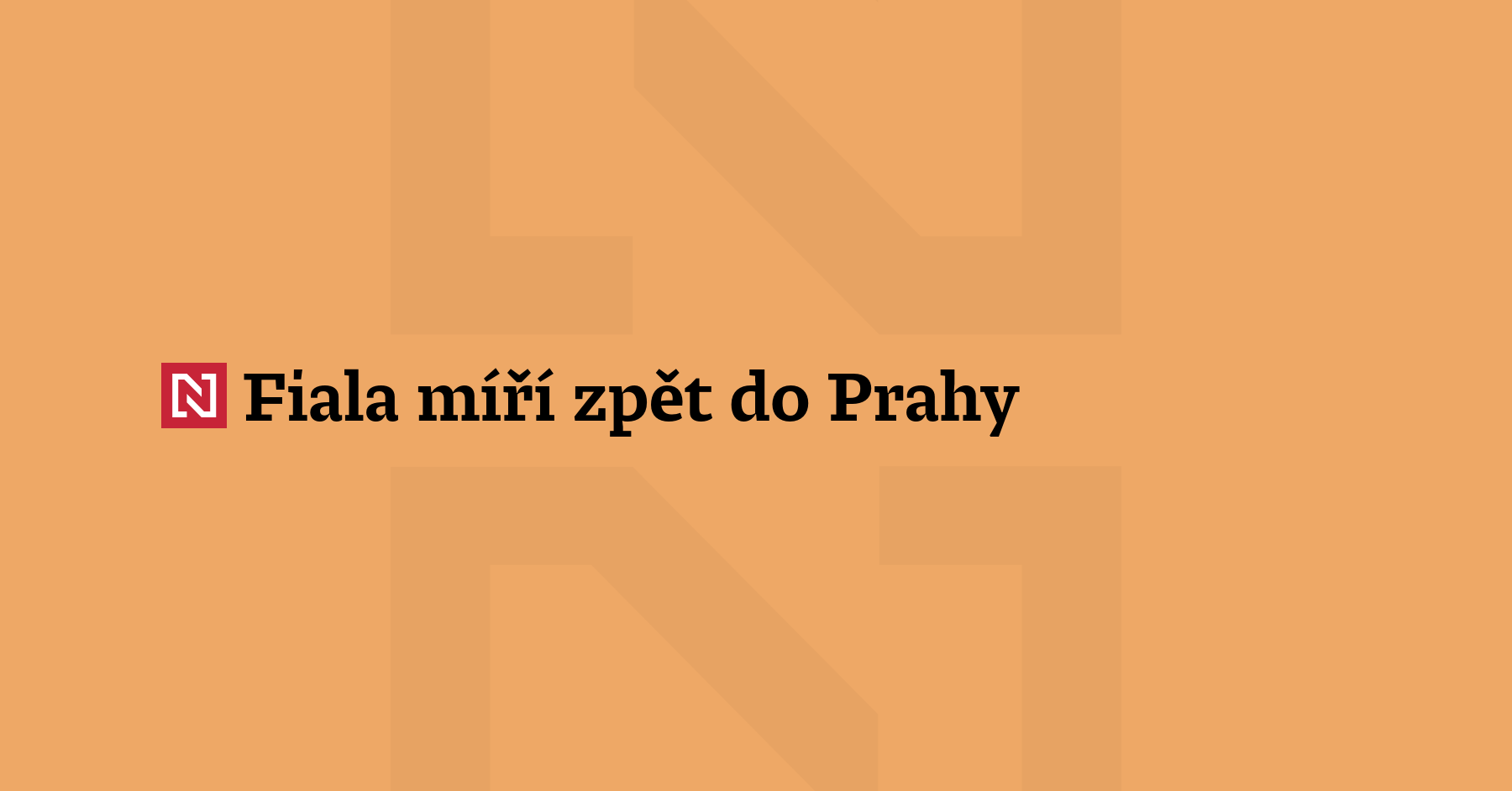 Fiala míří zpět do Prahy