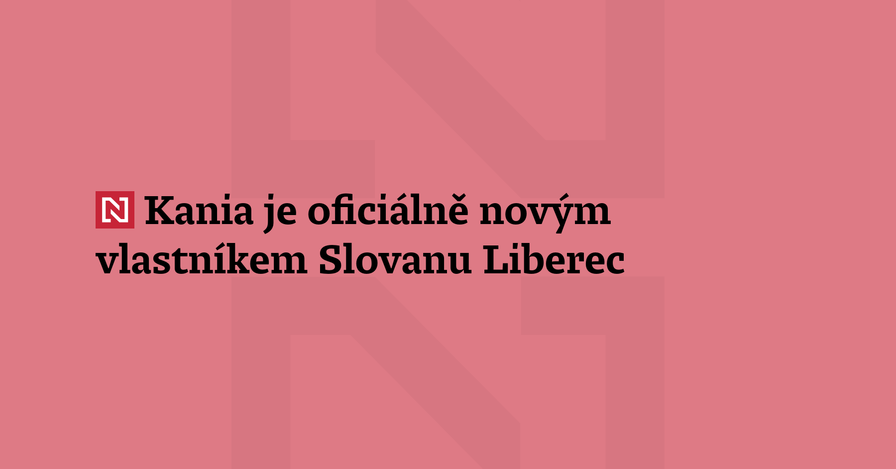 Kania Je Oficiálně Novým Vlastníkem Slovanu Liberec 8844