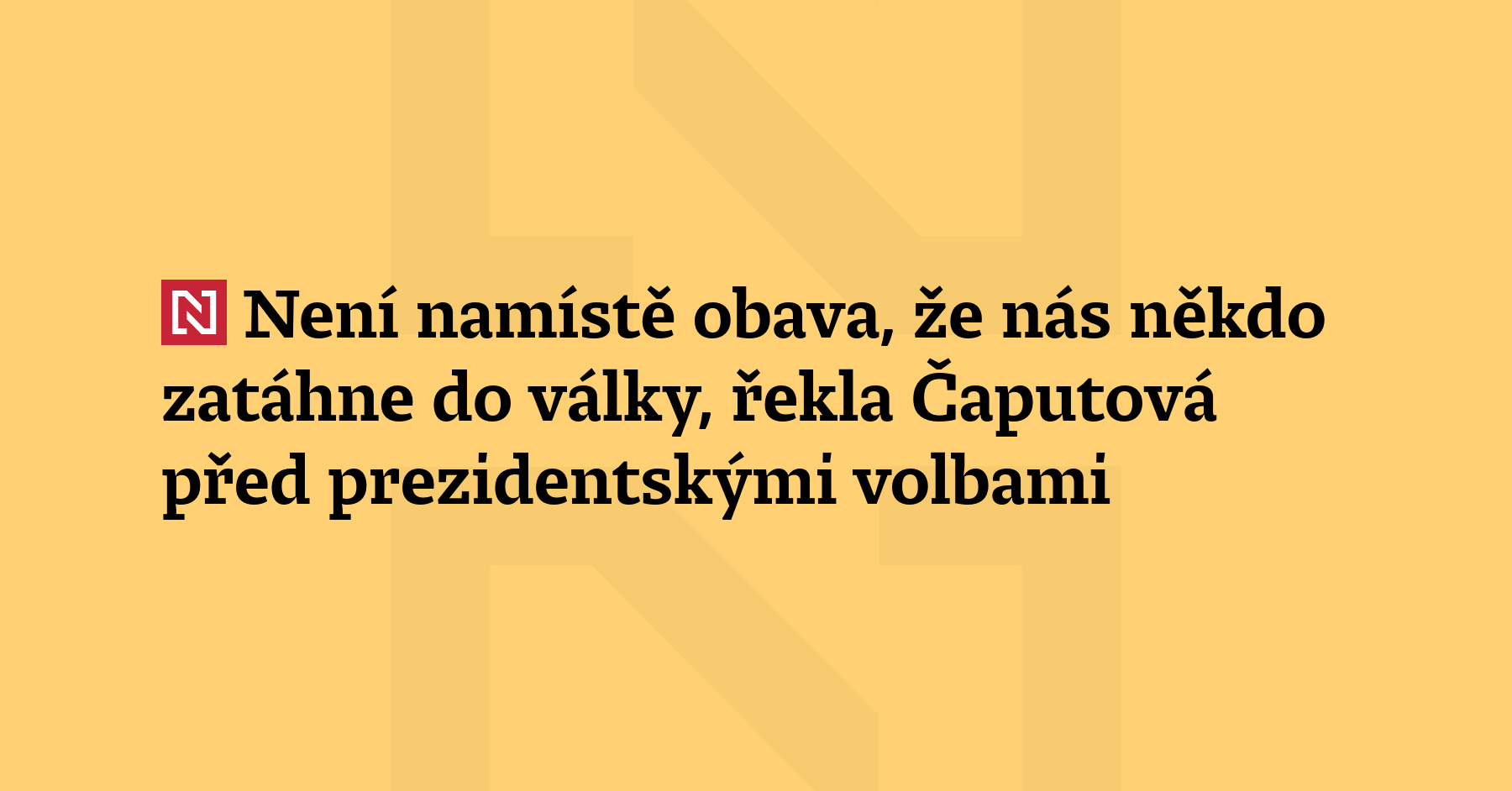 Není namístě obava, že nás někdo zatáhne do války, řekla Čaputová před ...