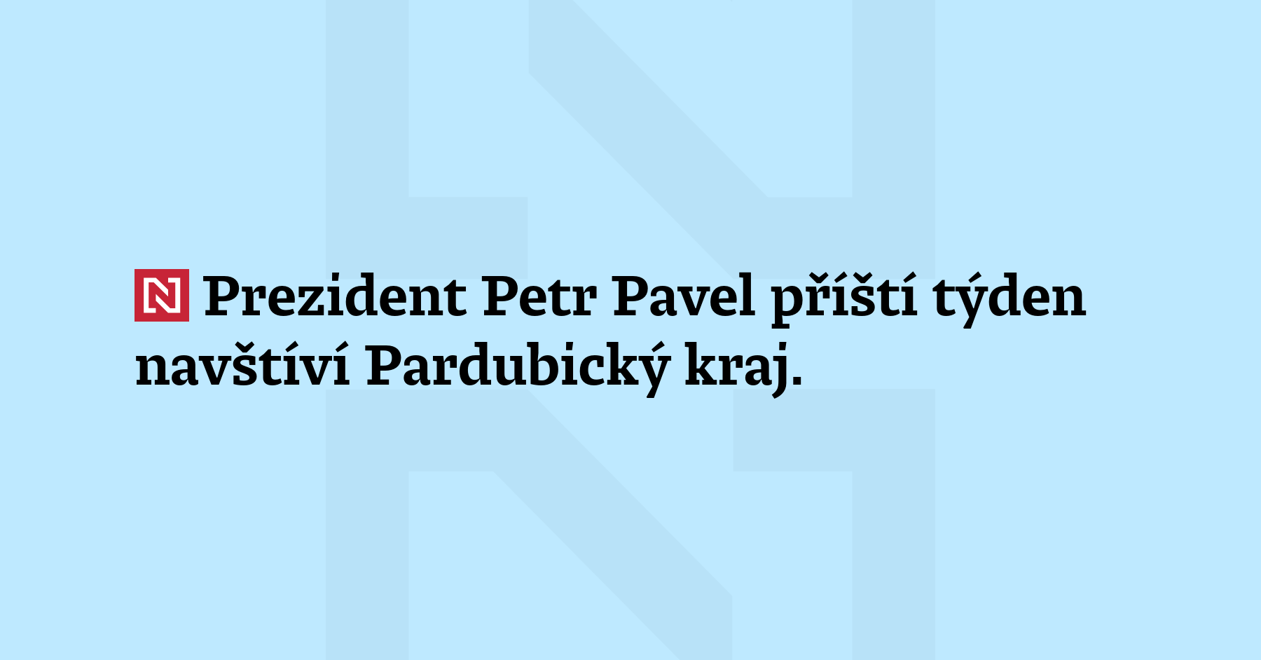 President Petr Pavel will go to the Pardubice area subsequent week.  It’s the final of the 14 areas to which he has not but formally visited