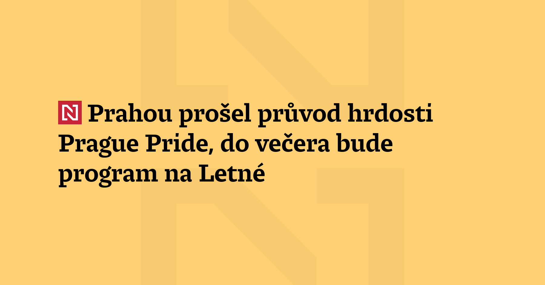 Prahou prošel průvod hrdosti Prague Pride, do večera bude program na Letné