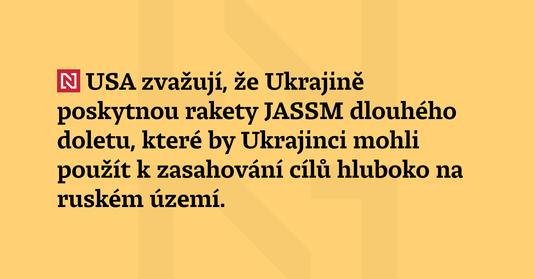 The US is considering providing Ukraine with long-range JASSM missiles, which the Ukrainians could use to strike targets deep inside Russian territory