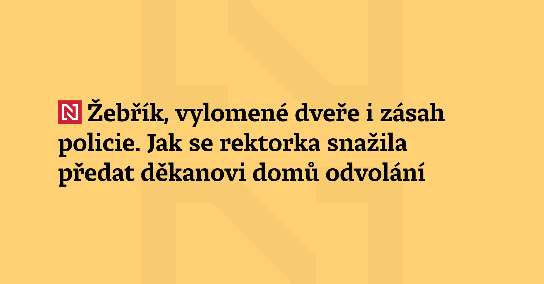Dramatické okolnosti provázely snahu předat odvolací dopis děkanovi Katolické teologické...