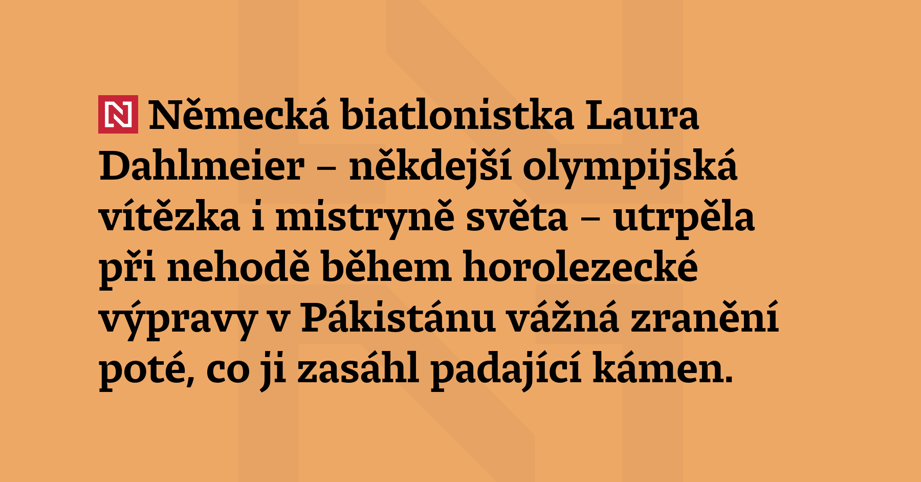 Německá biatlonistka Laura Dahlmeier – někdejší olympijská vítězka i mistryně světa – utrpěla...