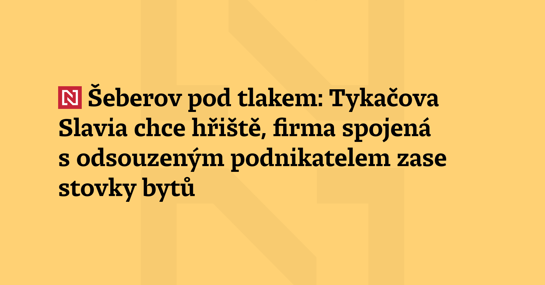 V pražském Šeberově se sbíhají zájmy developerů, miliardářů a fotbalového klubu SK...