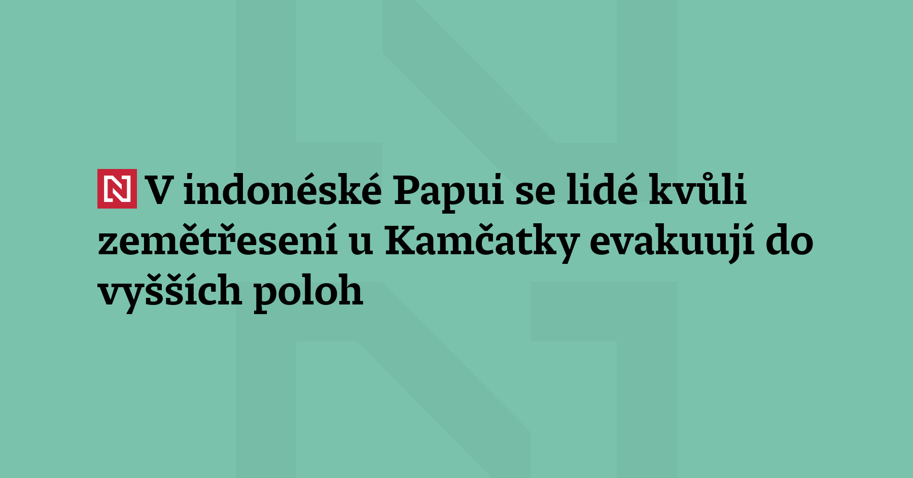 Výzvu k evakuaci do vyšších poloh vydala Agentura pro zvládání katastrof...
