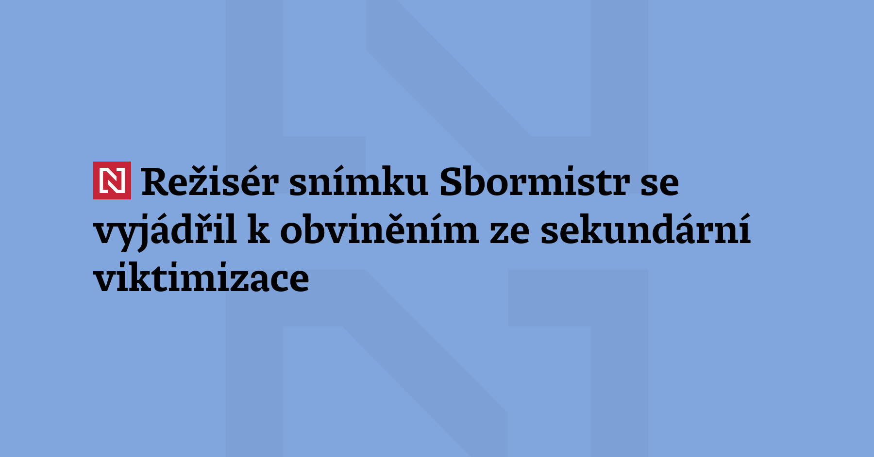 Režisér filmu Sbormistr Ondřej Provazník poskytl médiím vyjádření k aktuálnímu dění...