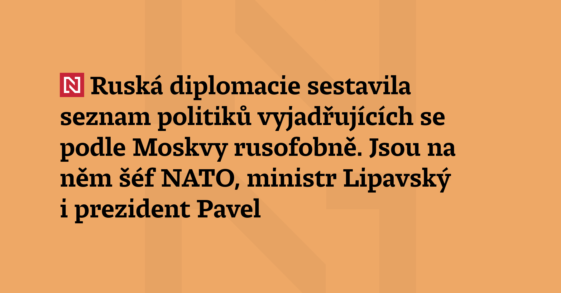 Ruské ministerstvo zahraničí sestavilo seznam západních politiků, kteří podle něj...