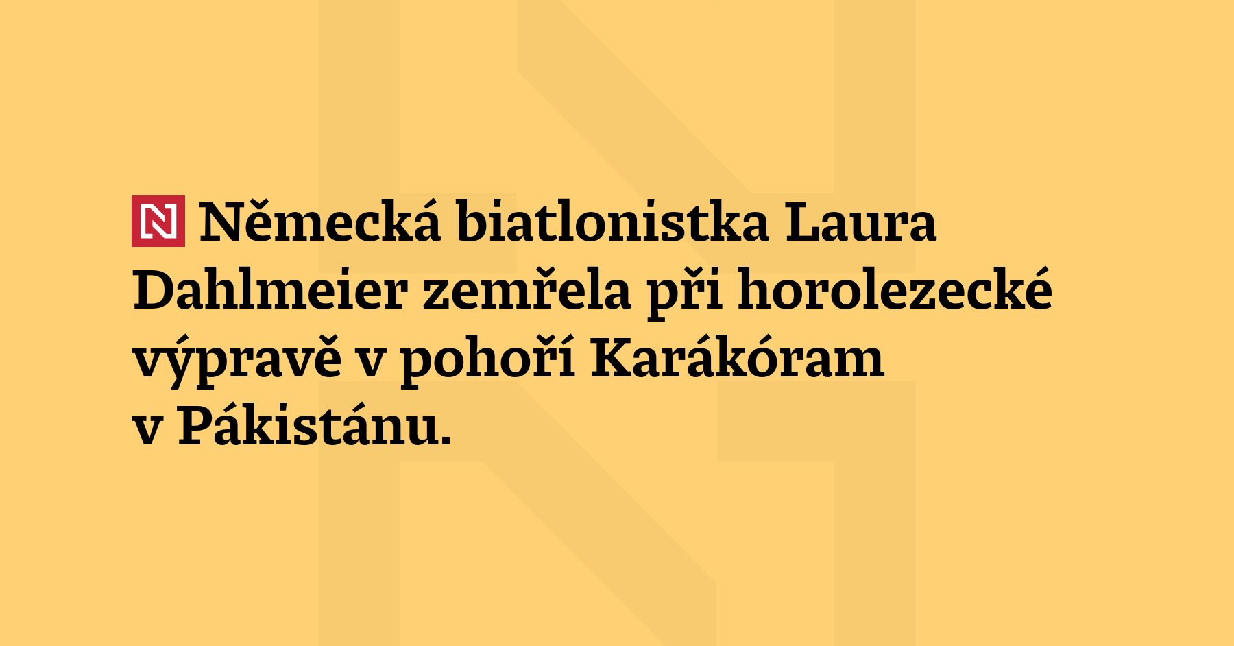 Německá biatlonistka Laura Dahlmeier zemřela při horolezecké výpravě v pohoří...