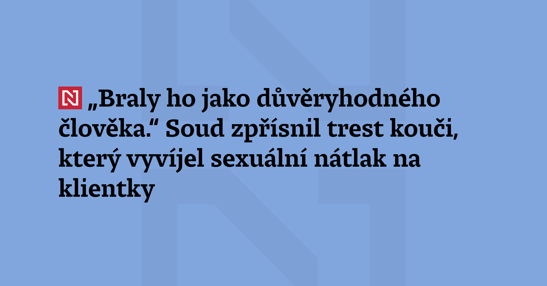 Odvolací senát Městského soudu v Praze dnes potvrdil, že známý kouč...