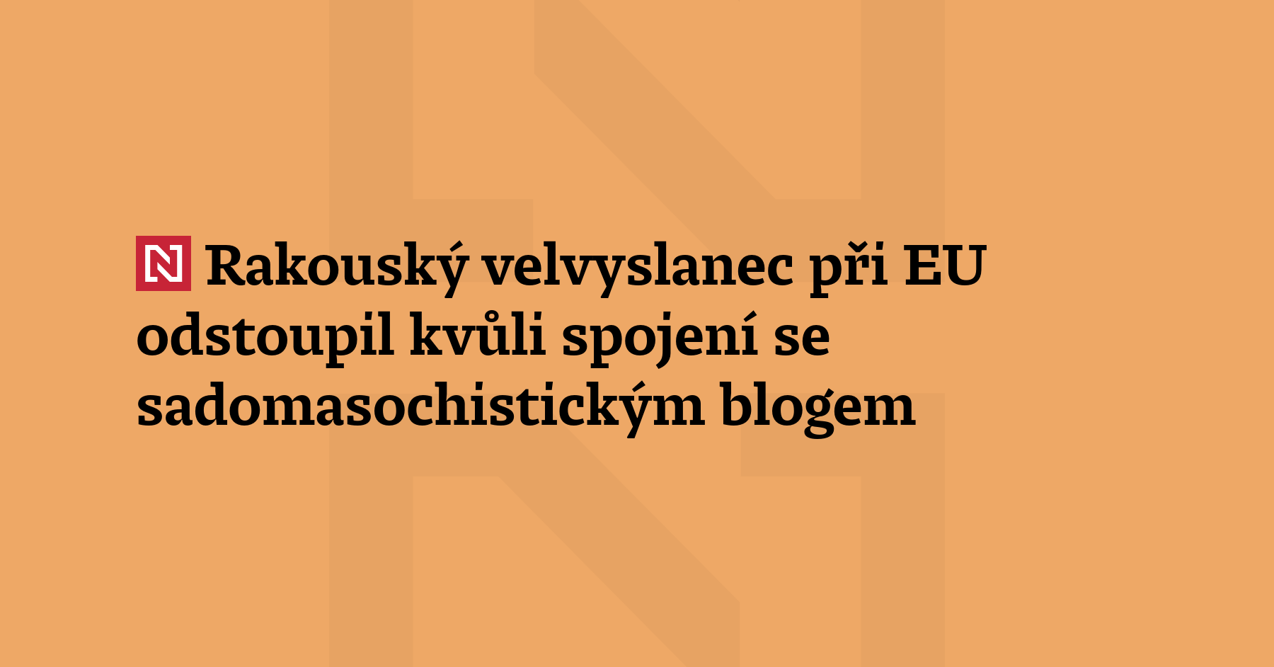 Rakouský velvyslanec při Evropské unii Thomas Oberreiter odstoupil z funkce poté,...