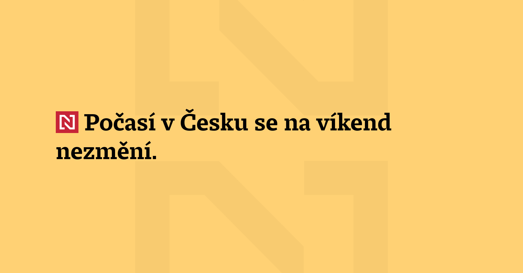 Počasí v Česku se na víkend nezmění. Dál bude oblačno...