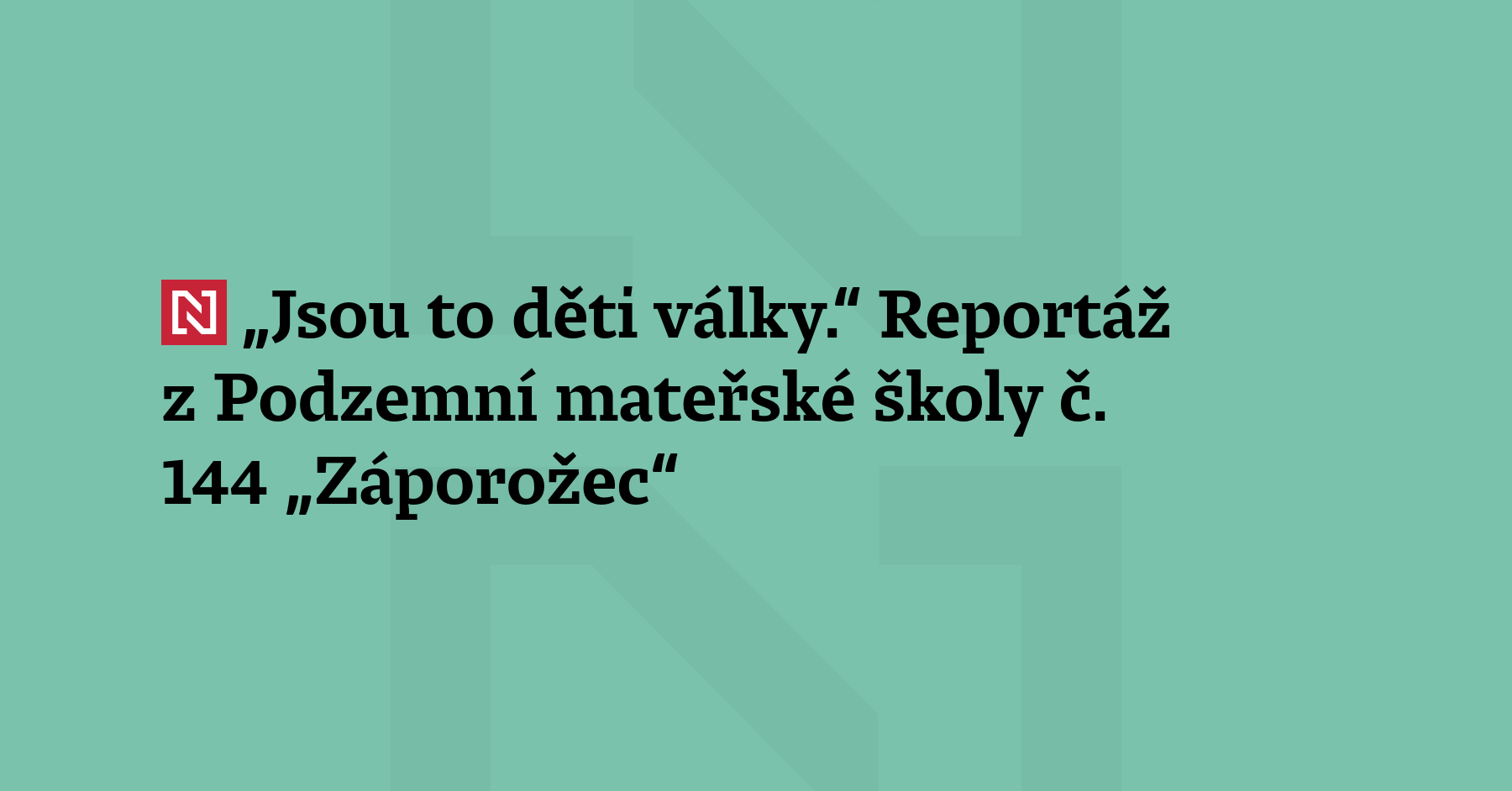 Mateřská škola ve válečném krytu v Záporoží funguje i o prázdninách. Učebny, jídelna...
