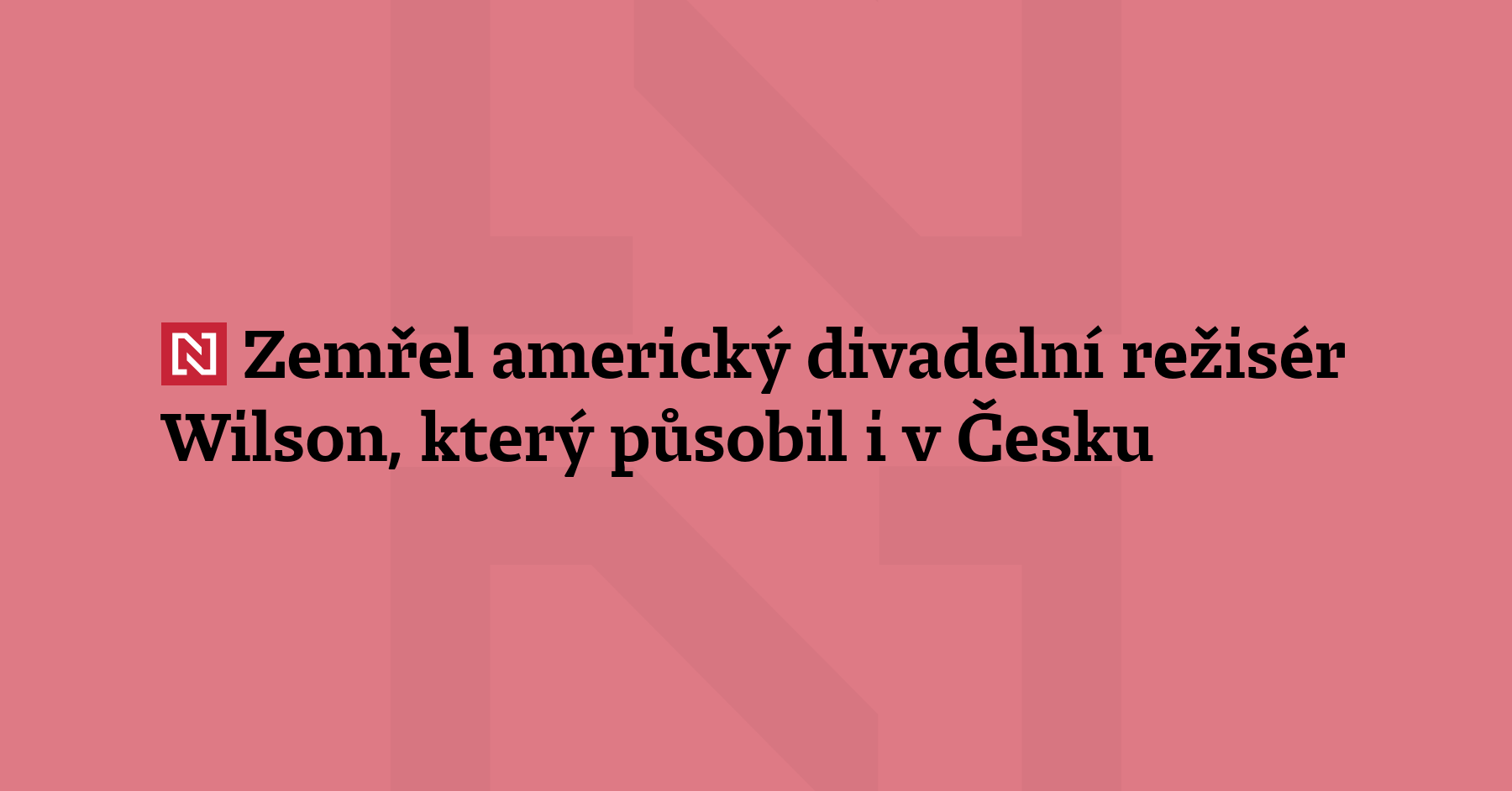 V New Yorku dnes ve věku 83 let zemřel divadelní...