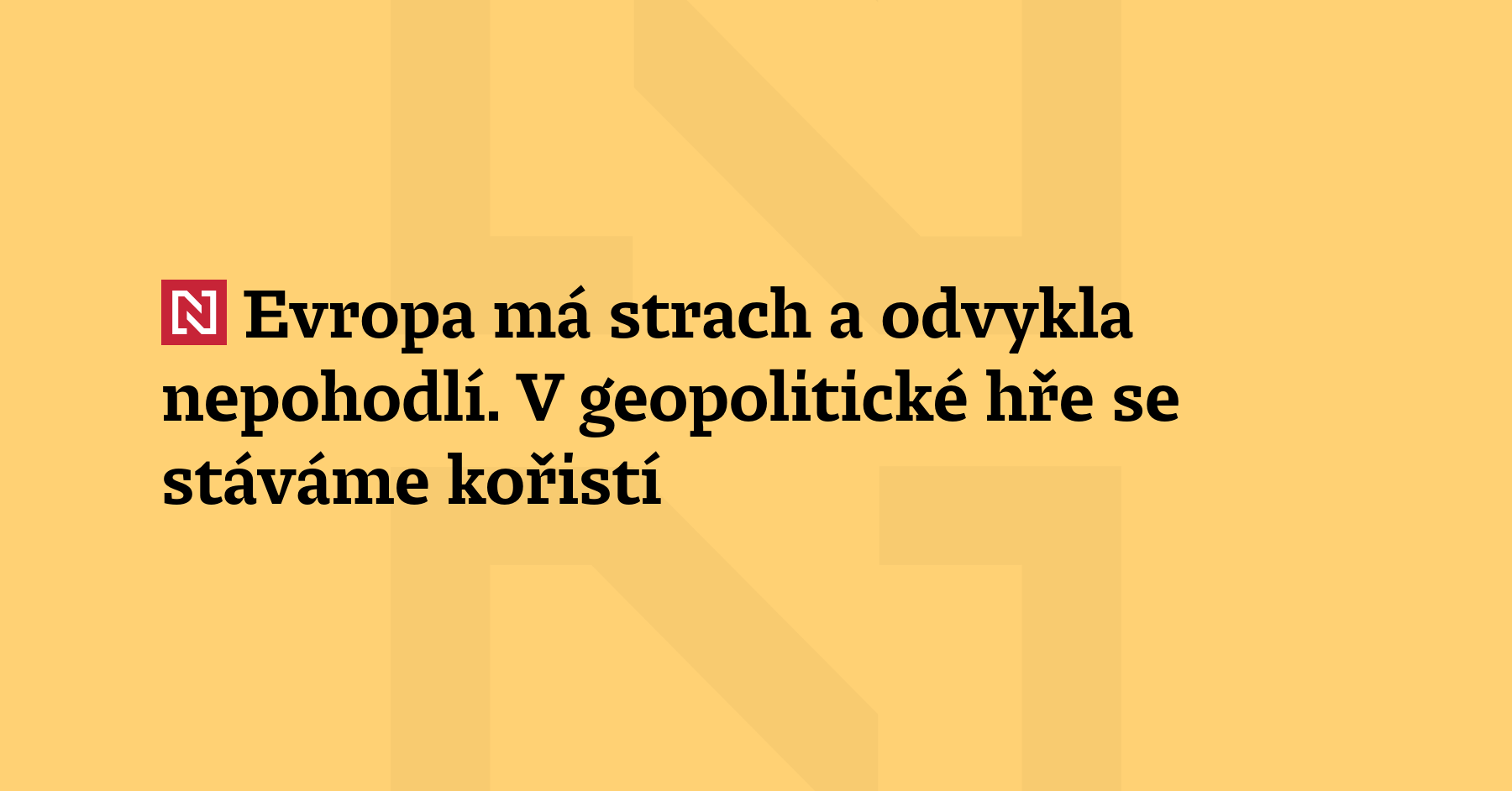 Komentář: Rozdíl mezi predátorem a kořistí je někdy především v nastavení mysli....
