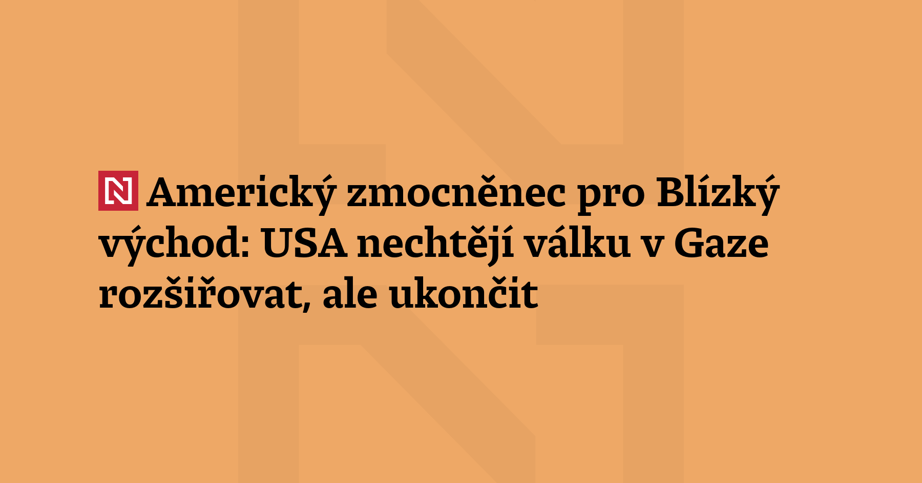 Steve Witkoff, americký zmocněnec pro Blízký východ, prohlásil, že Spojené...