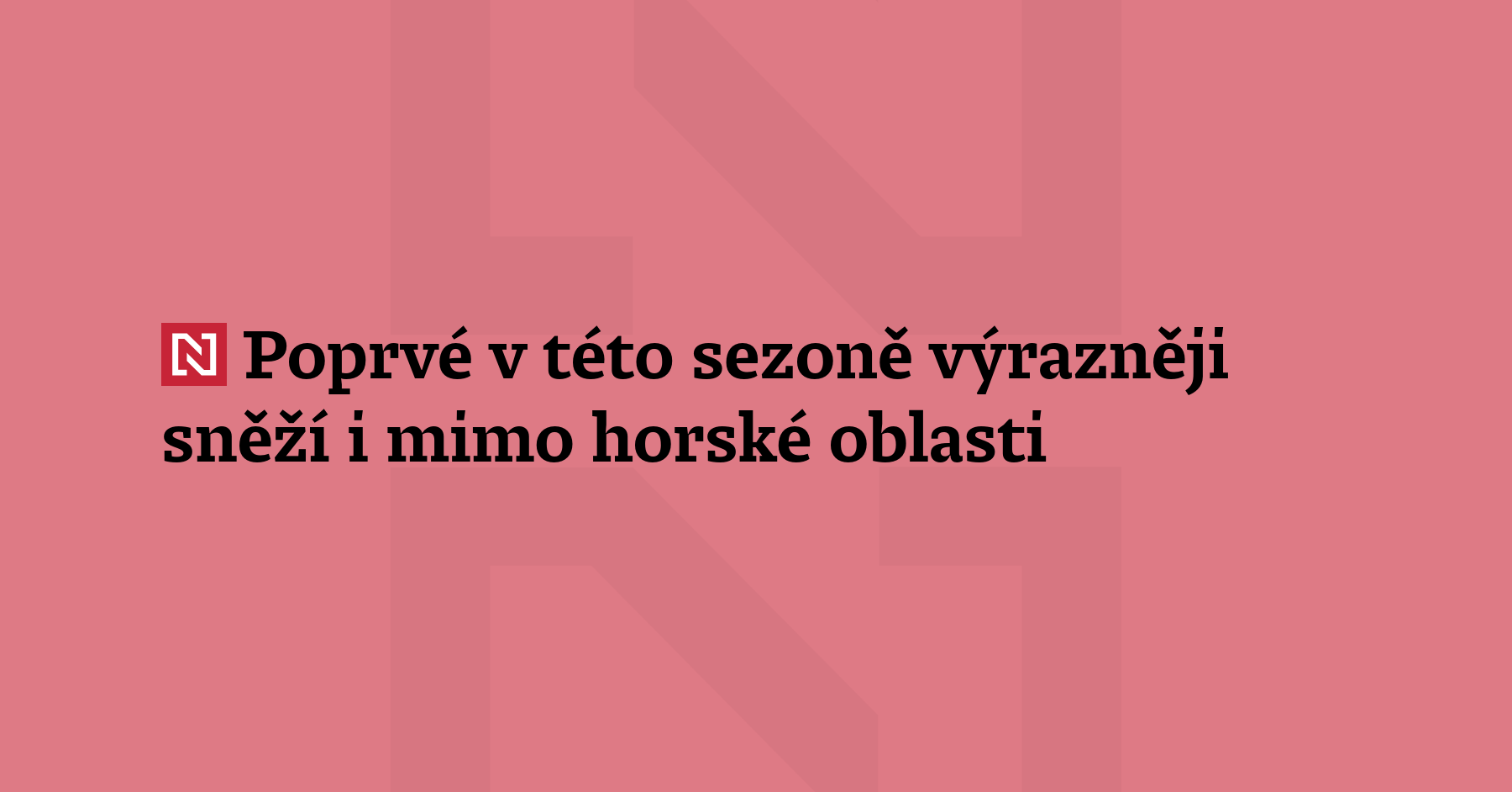 Letos poprvé výrazněji sněží i mimo horské oblasti. V Brdech ve výškách...