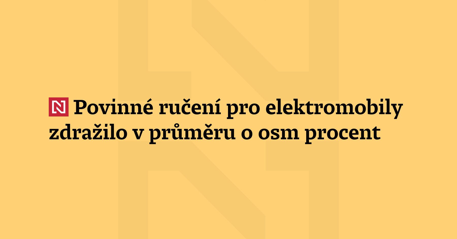 Povinné ručení pro elektromobily činilo v Česku na konci září v průměru...