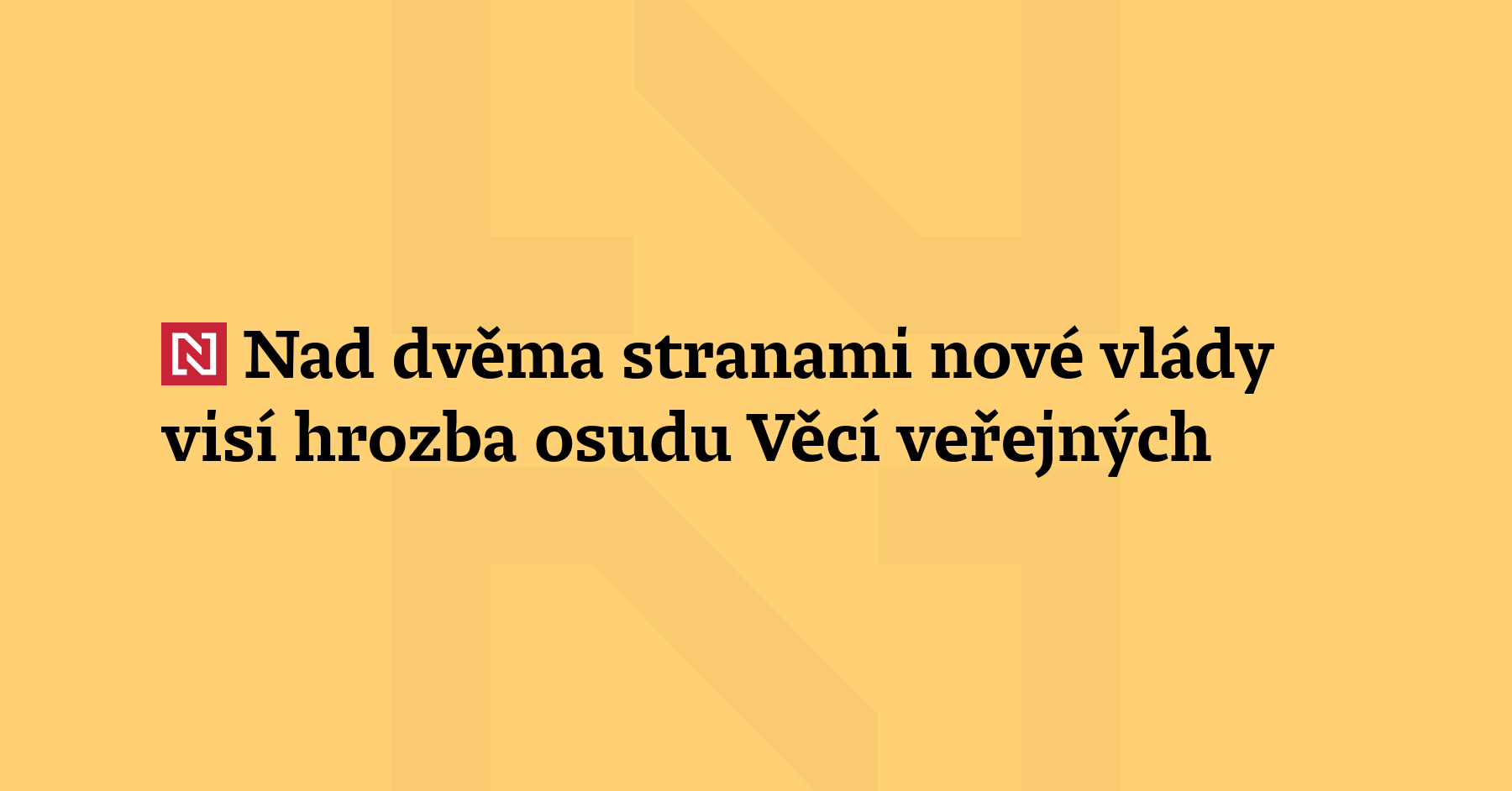 Komentář: Na Tomia Okamuru za jeho politický život ještě netlačilo...