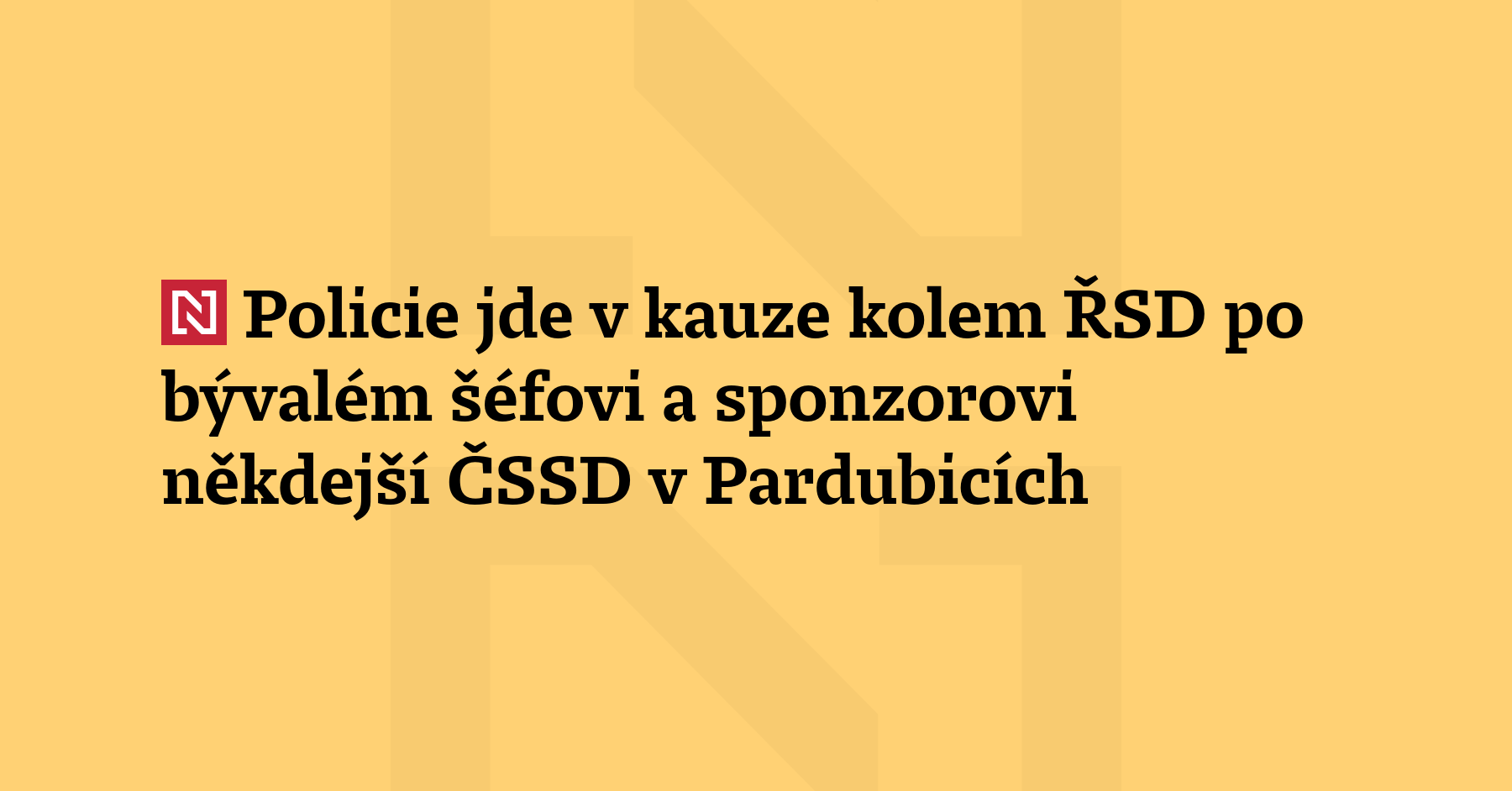 Policisté se v kauze kolem ŘSD zajímají o veřejné zakázky, v hledáčku mají...
