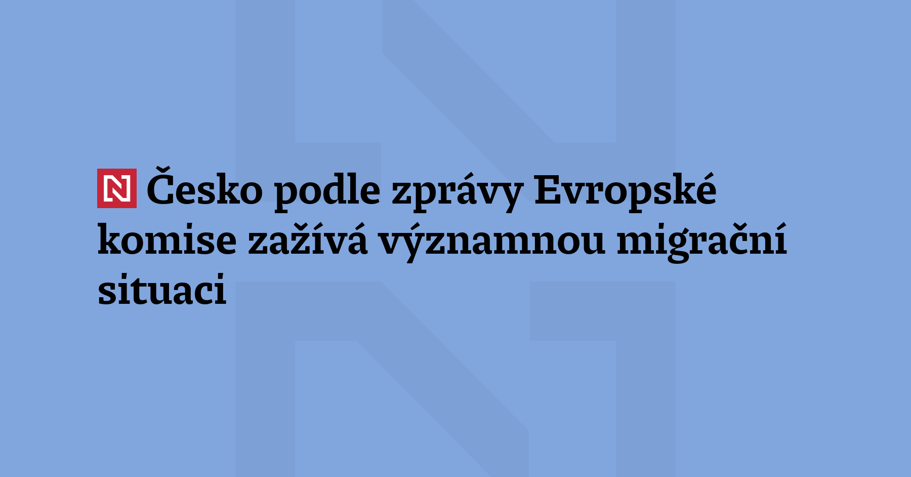 Česko je zemí, která zažívá významnou migrační situaci, proto může...