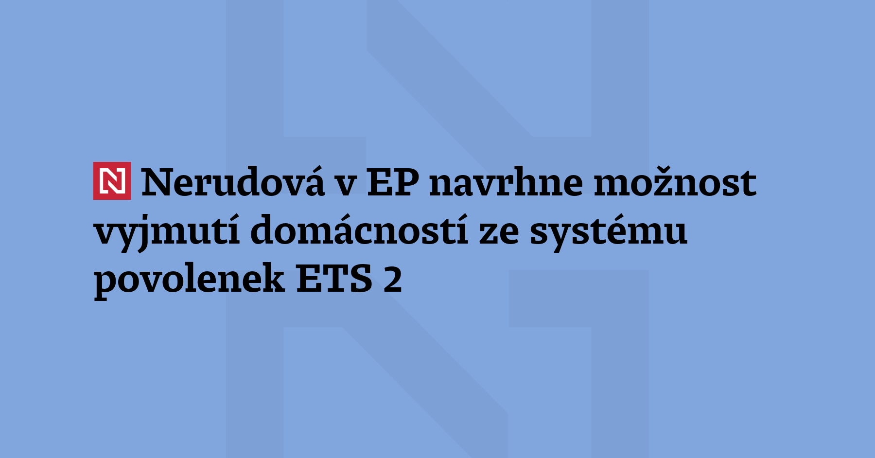 Česká europoslankyně Danuše Nerudová (STAN) představila návrhy úprav systému emisních...