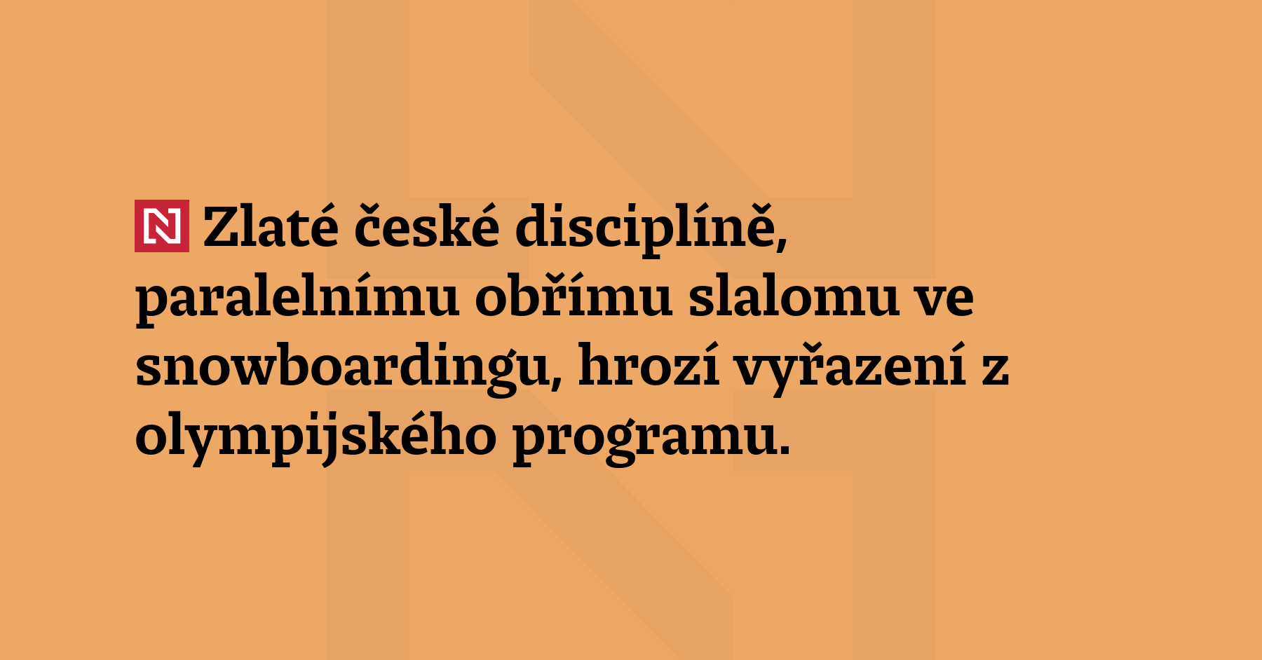 Mezinárodní olympijský výbor zvažuje odebrání zlaté české disciplíny, paralelního obřího...