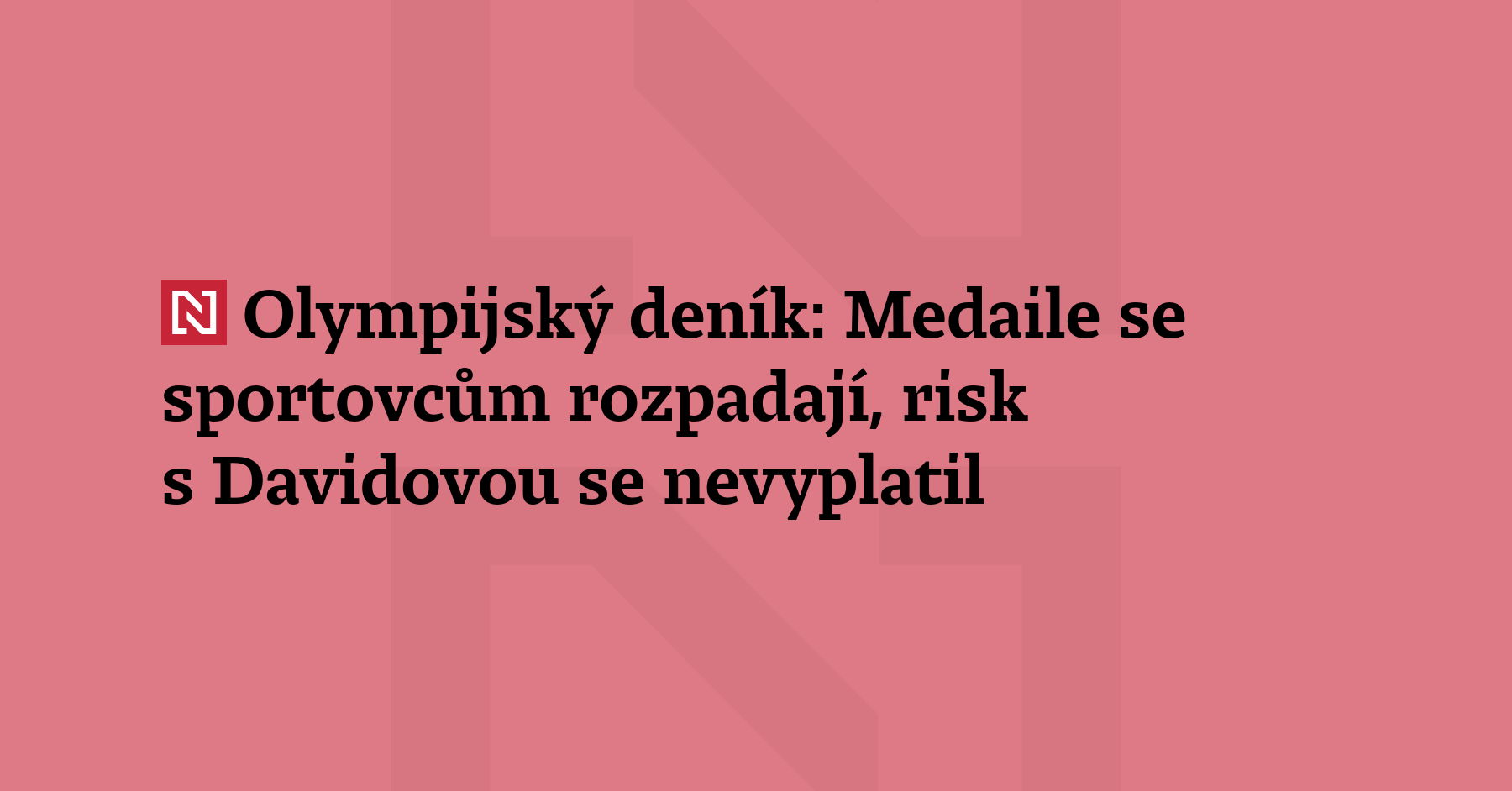 Olympijský deník: Olympionikům se medaile rozpadají pod rukama. Biatlonistům se...