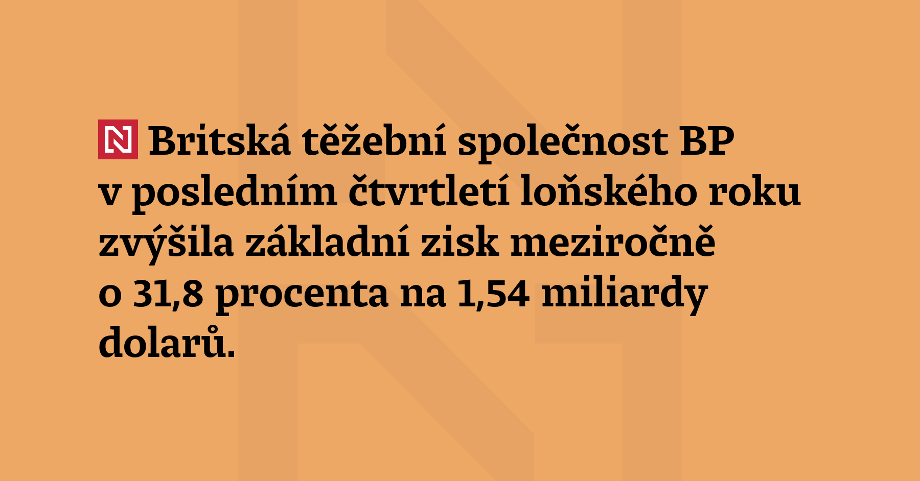 Britská těžební společnost BP v posledním čtvrtletí loňského roku zvýšila...