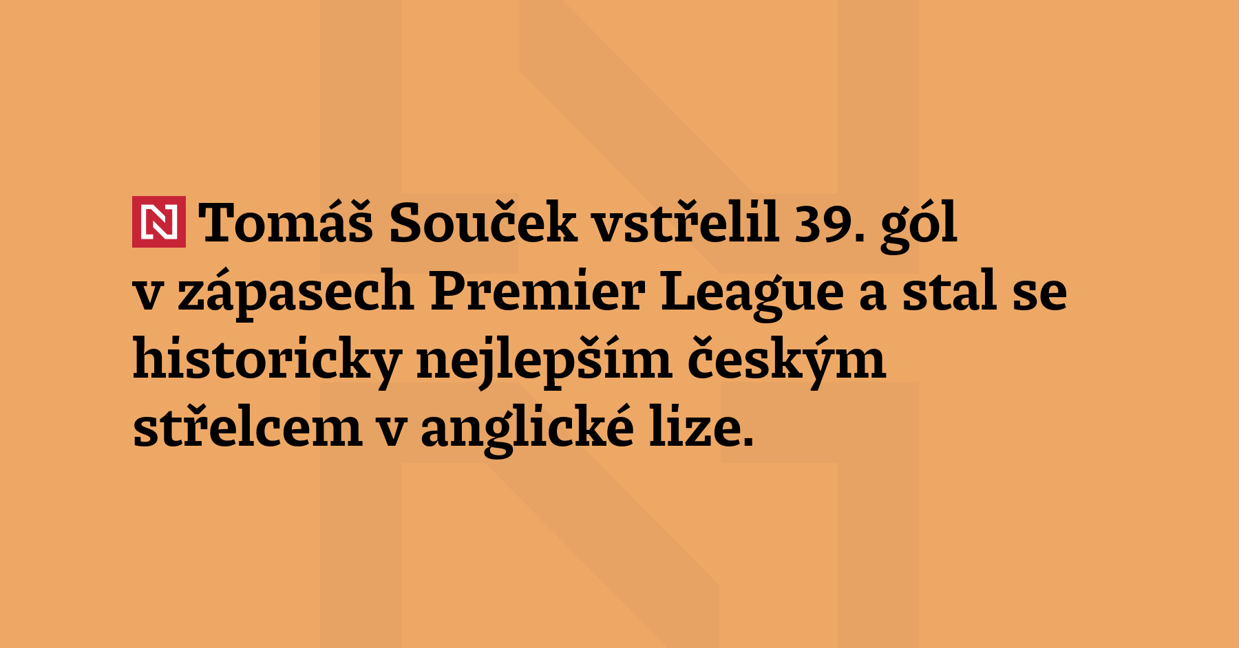 Tomáš Souček vstřelil 39. gól v zápasech Premier League a stal se historicky...