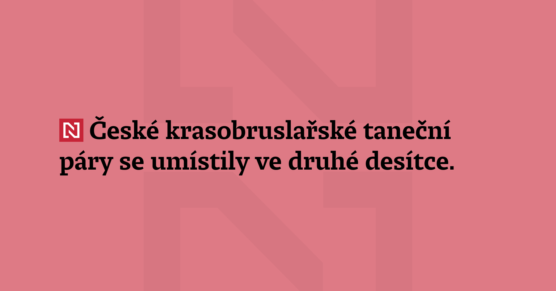 České krasobruslařské taneční páry se umístily ve druhé desítce. Sourozenci...