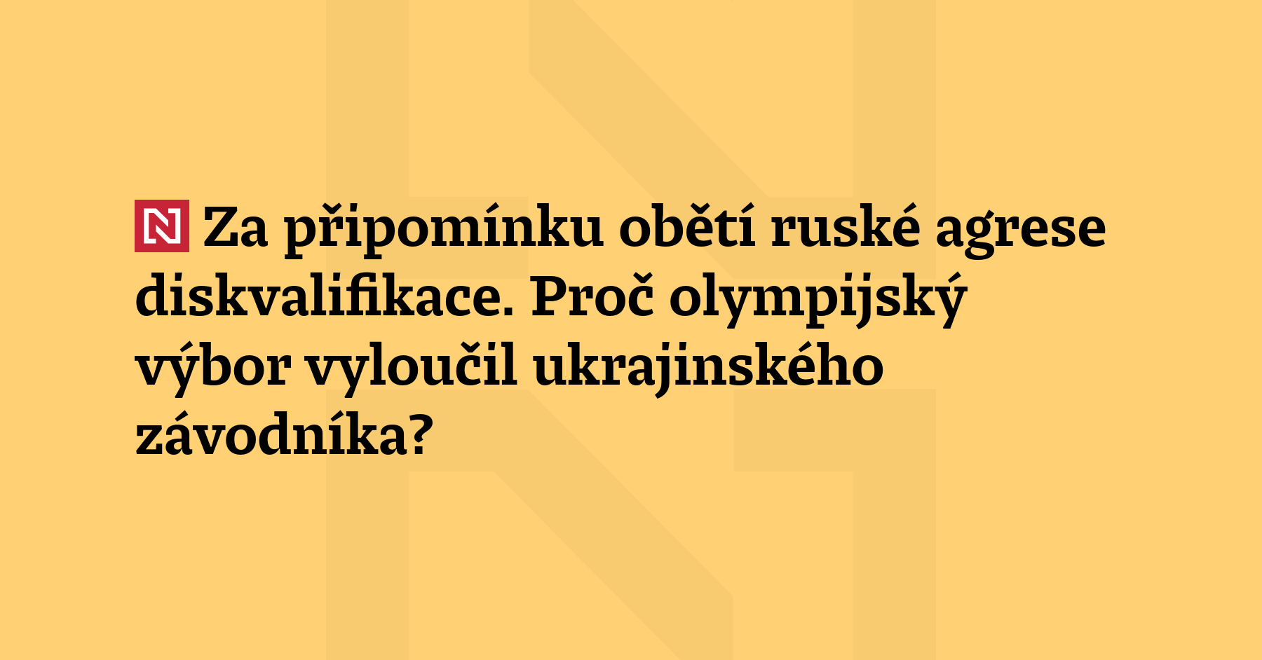MOV vyloučil ukrajinského skeletonistu Vladyslava Heraskevyče, který na helmě připomínal...