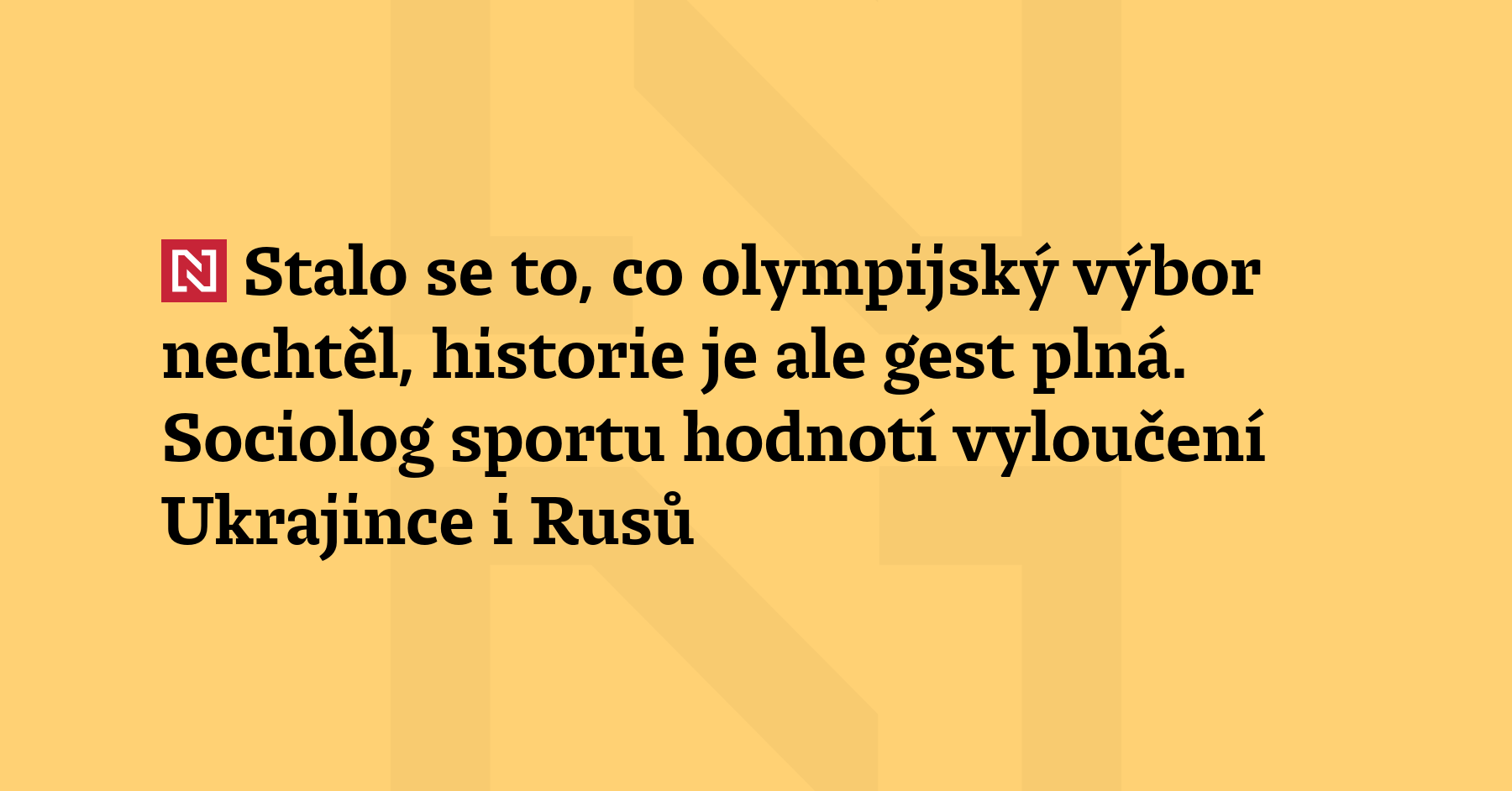Vylučují z olympiády Rusy a Bělorusy, ale zakazují helmu s padlými ukrajinskými sportovci....