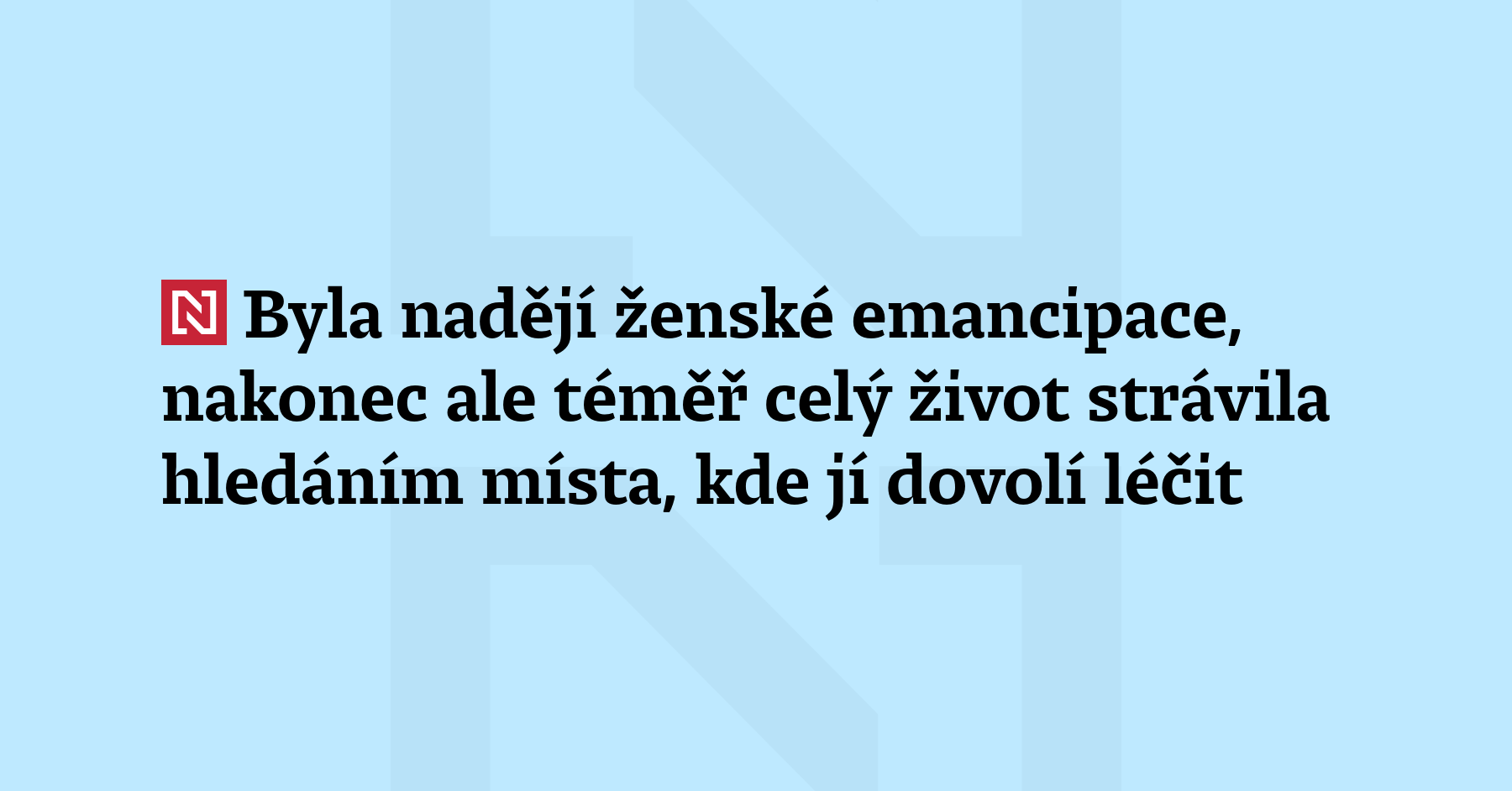 Seriál Neprávem zapomenuté ženy: Anně Bayerové se jako teprve druhé...