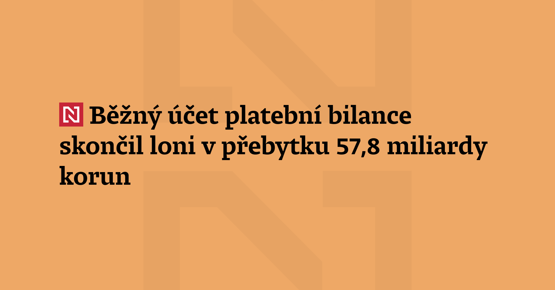 Běžný účet platební bilance, který je souhrnem všech ekonomických transakcí...