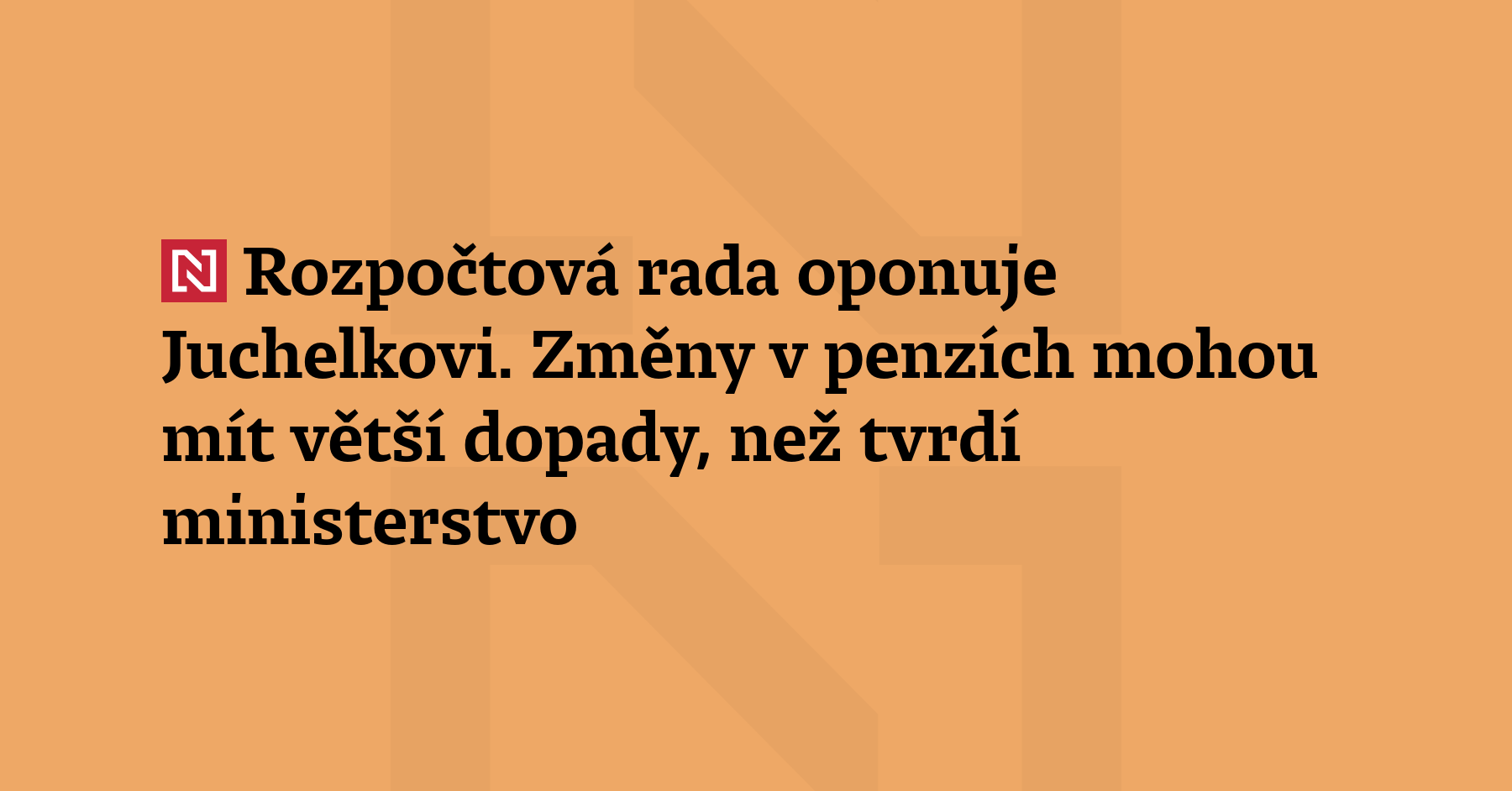 Vláda chce zrušit nárůst důchodového věku a zvýšit penze starším seniorům....