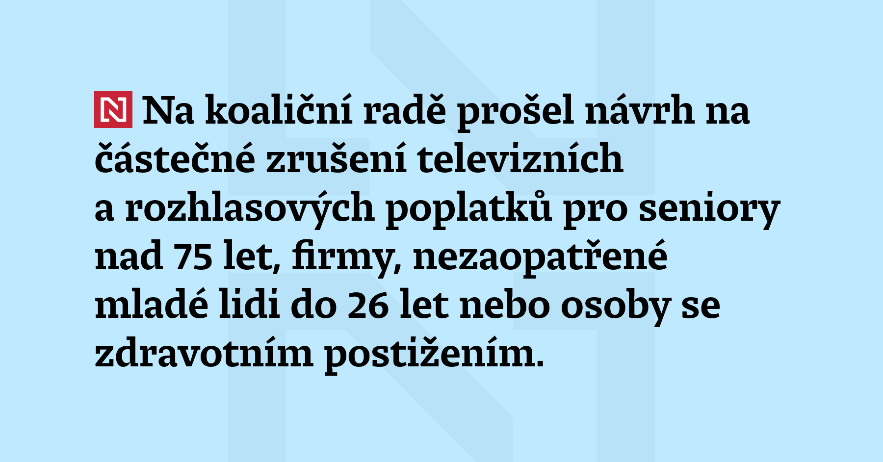 Na koaliční radě prošel návrh na částečné zrušení televizních a rozhlasových...