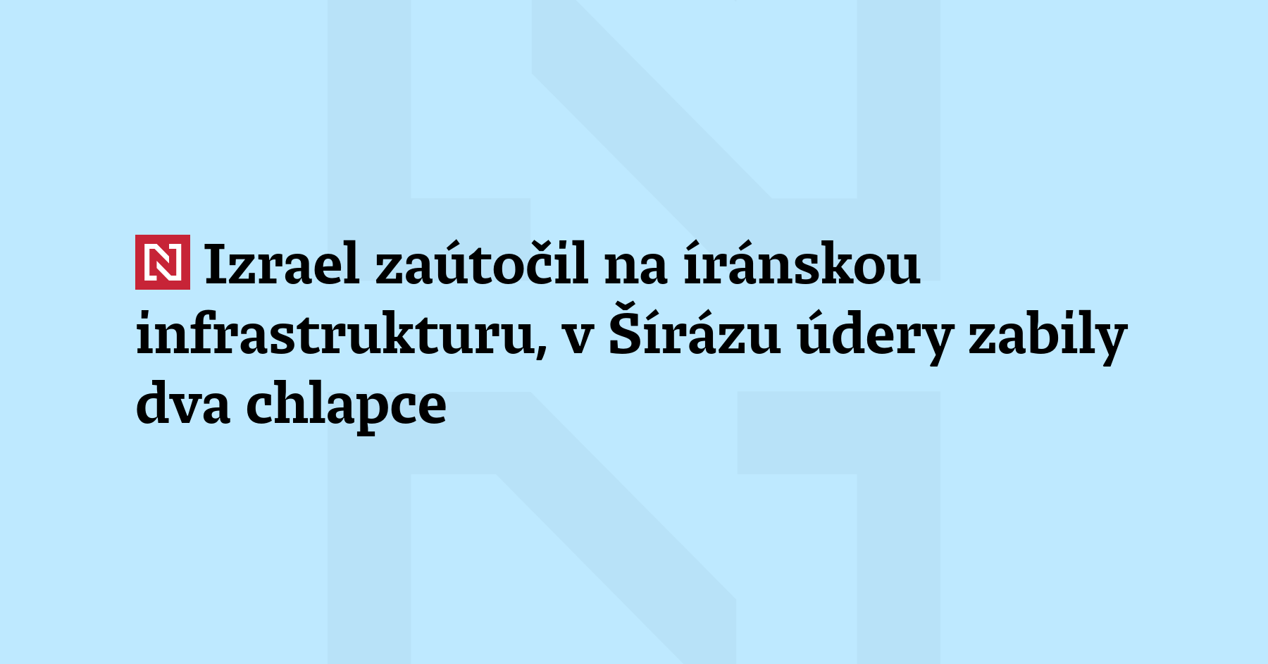 Izraelská armáda oznámila, že podnikla rozsáhlou vlnu útoků na íránskou...