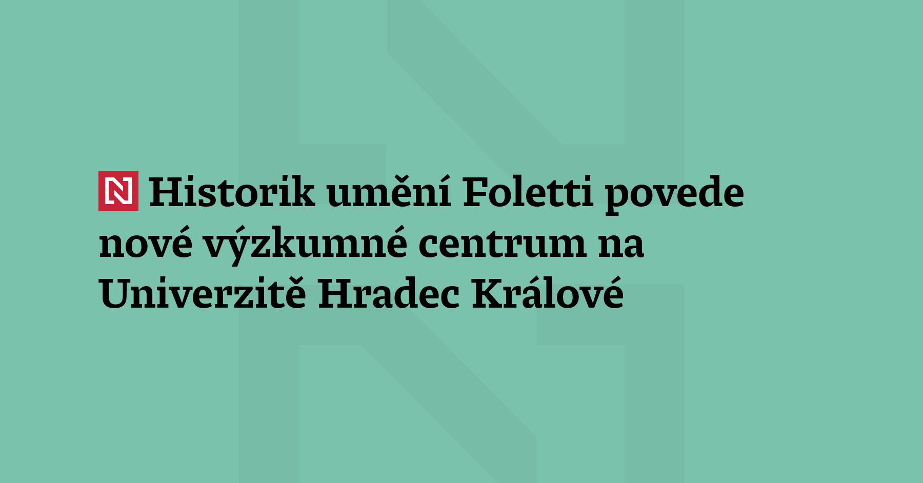 Historik umění Ivan Foletti bude vést nové výzkumné centrum na...
