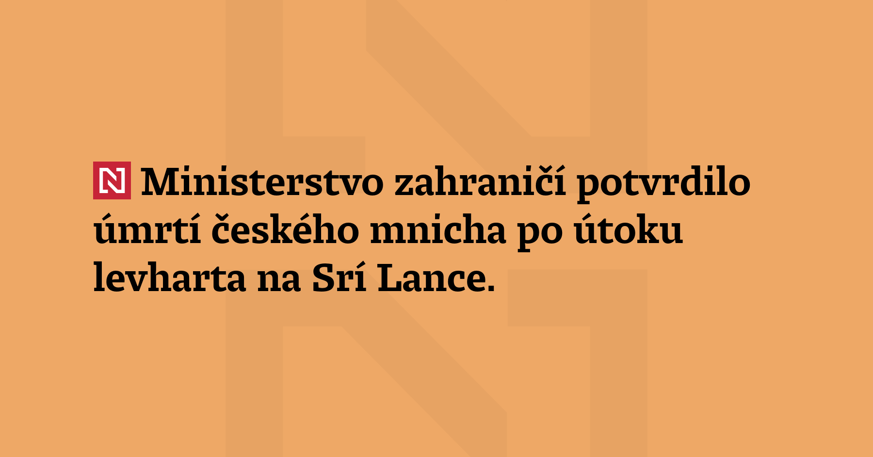 Ministerstvo zahraničí potvrdilo úmrtí českého mnicha po útoku levharta na...