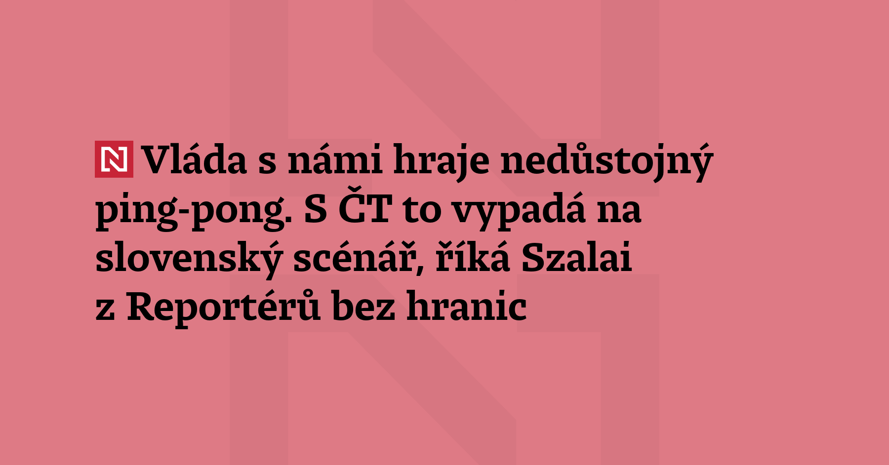 Je legitimní debatovat o financování veřejnoprávních médií. Zatím jsme slyšeli severské...