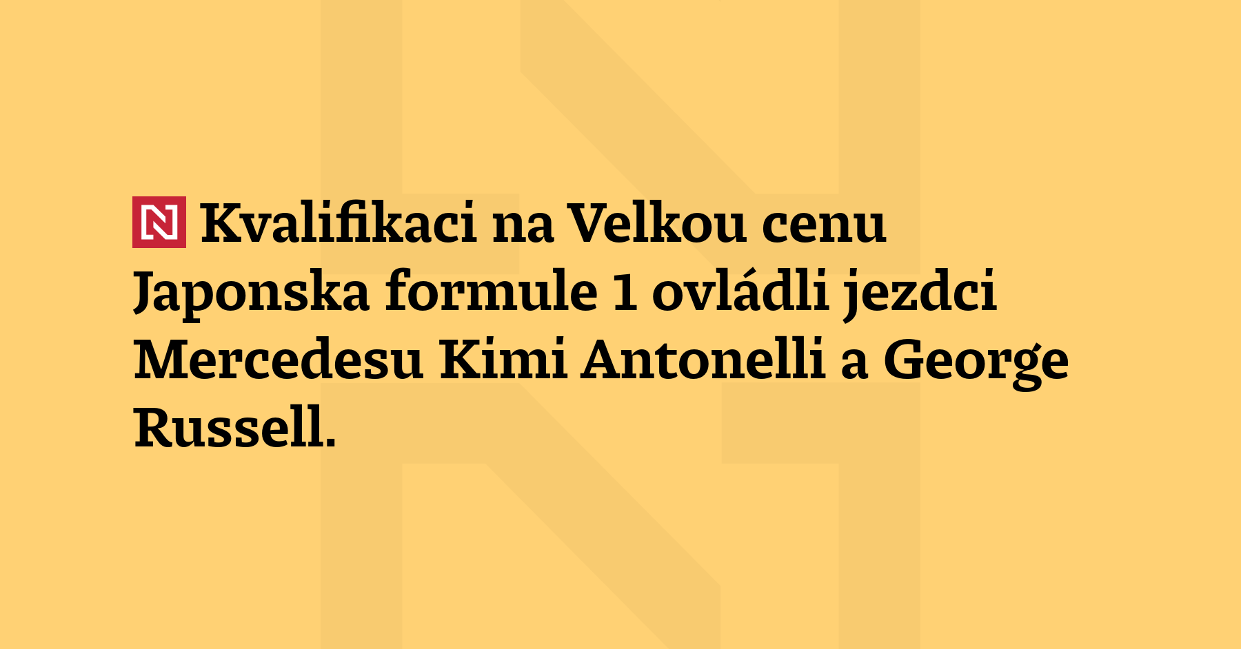 Kvalifikaci na Velkou cenu Japonska formule 1 ovládli jezdci Mercedesu Kimi...