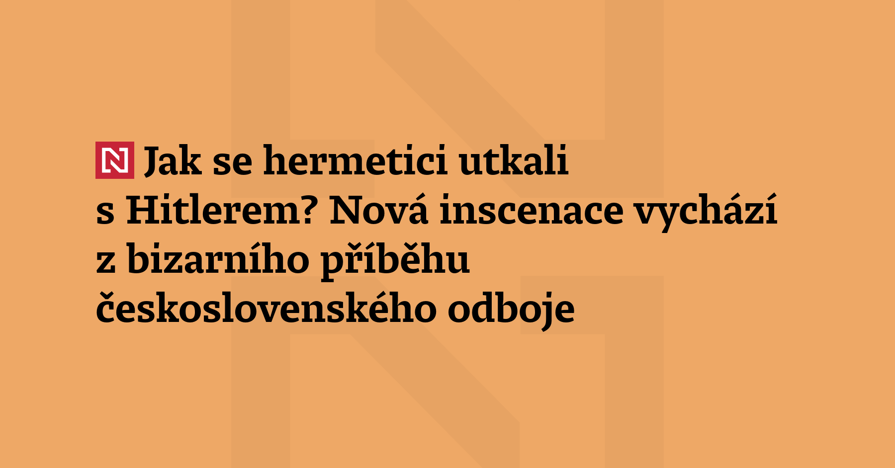 Tento víkend má v pražském Vzletu premiéru inscenace Prokletí o málo známé...
