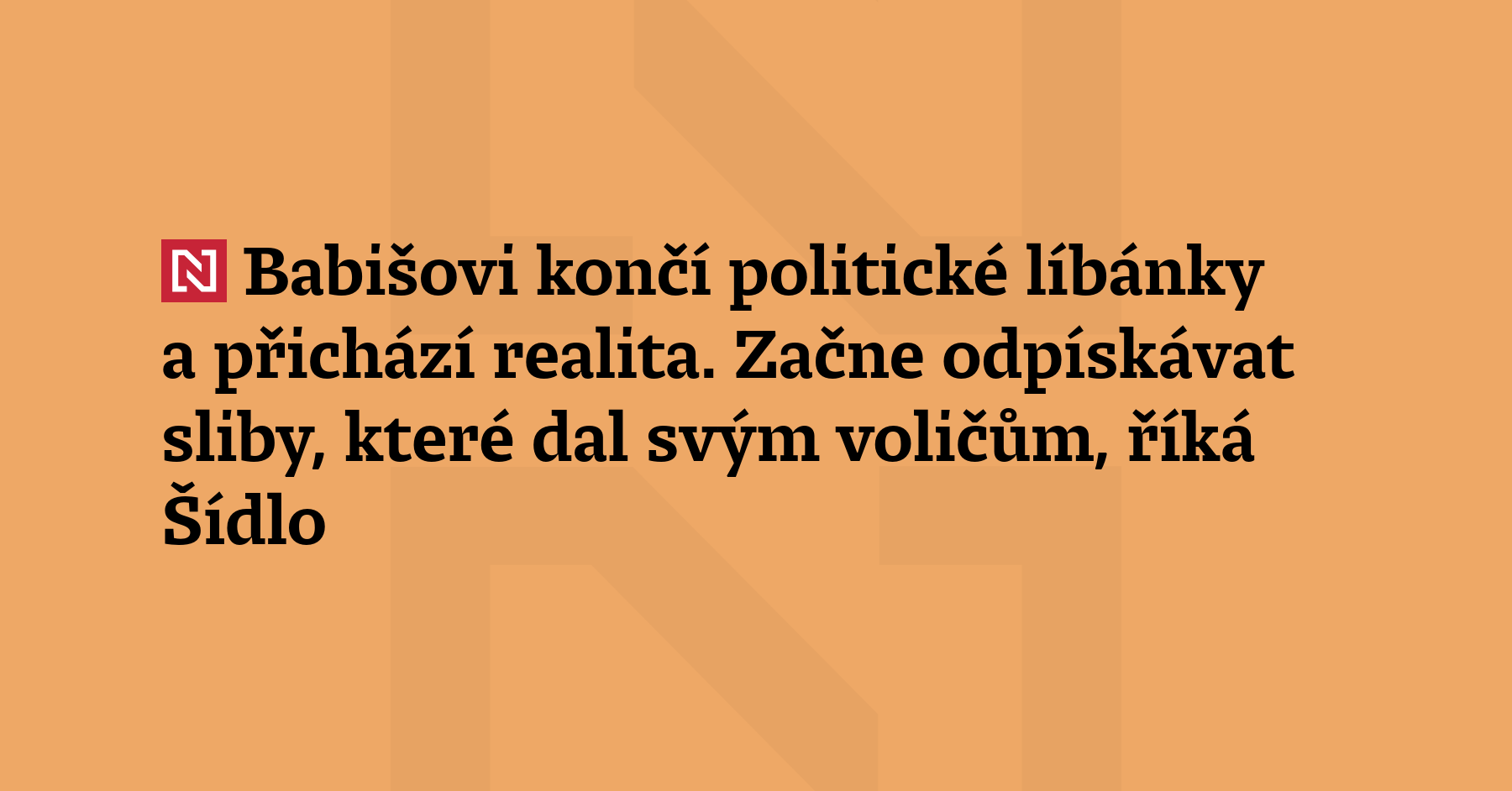 Andrej Babiš svým voličům před volbami sliboval něco úplně jiného,...