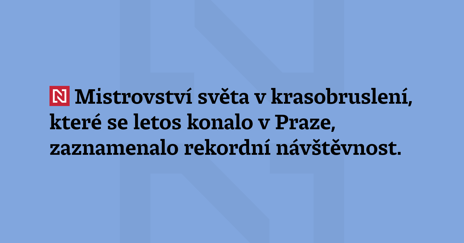 Mistrovství světa v krasobruslení, které se letos konalo v Praze,...