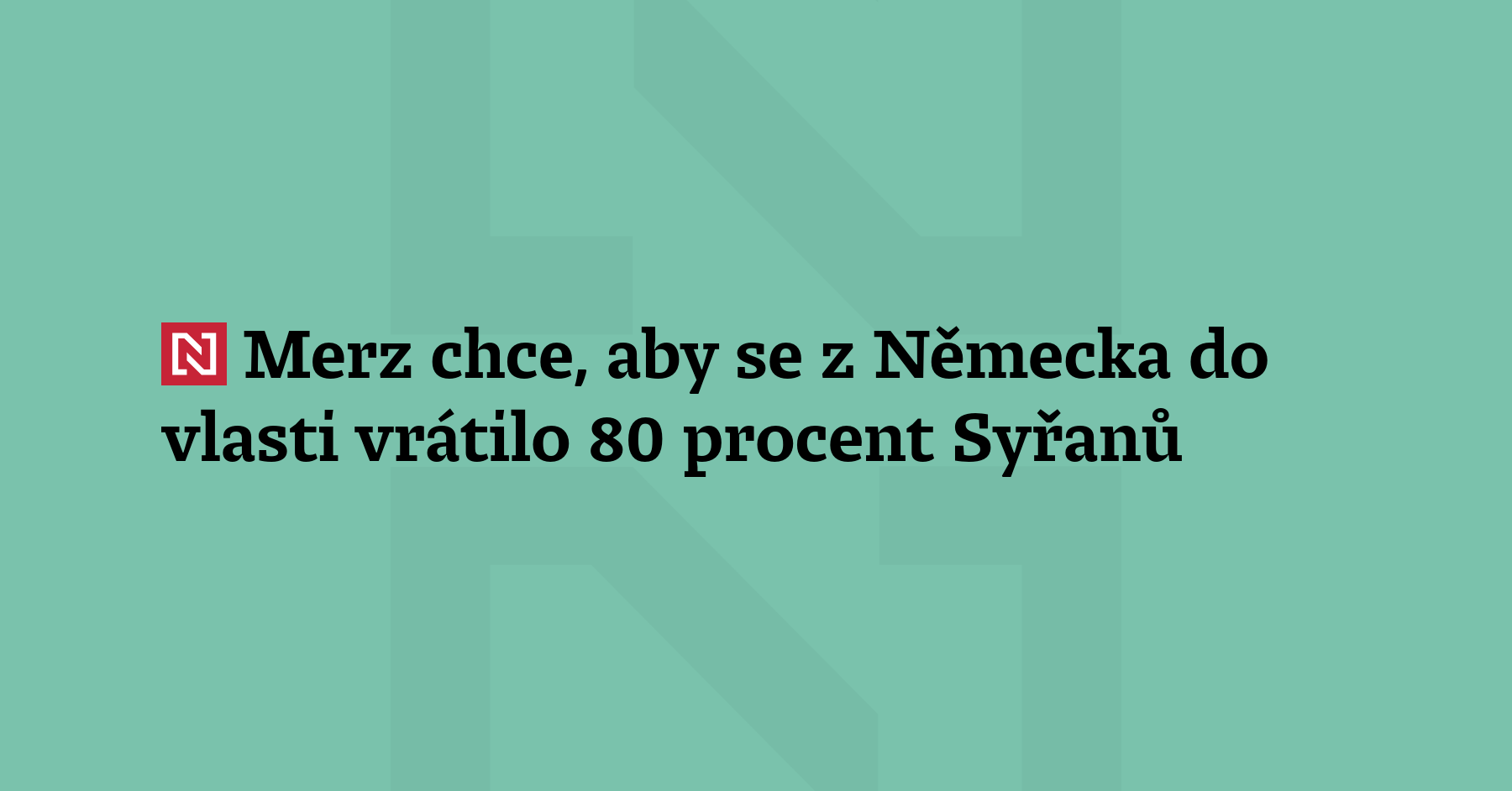 Do Sýrie by se mělo v příštích třech letech vrátit 80 procent...