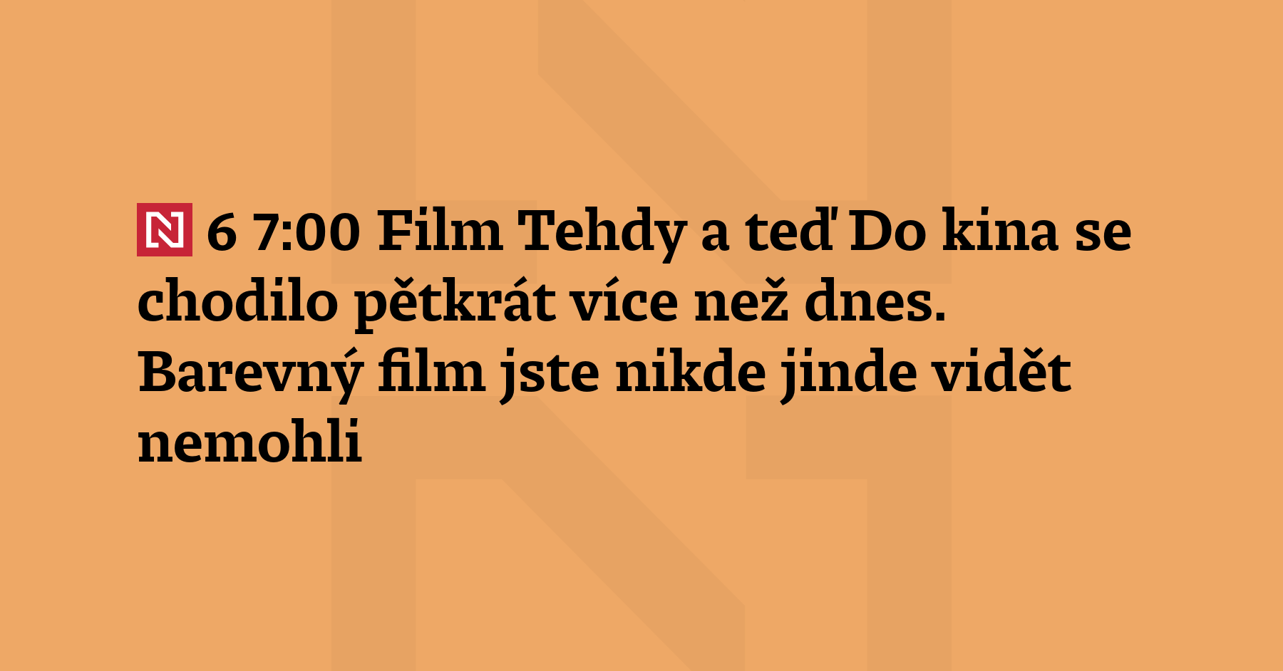 Kdysi byla všechna kina artová. Neprodával se v nich popcorn, uvaděčky...