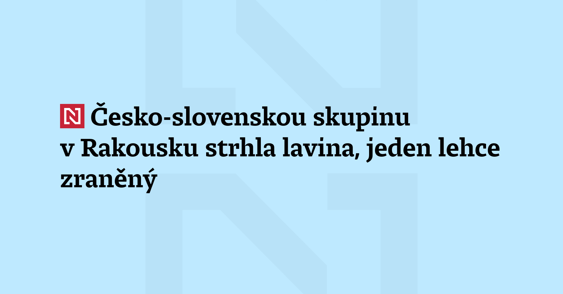 Rarakouské horské oblasti Totes Gebirge dnes strhla lavina čtveřici českých...