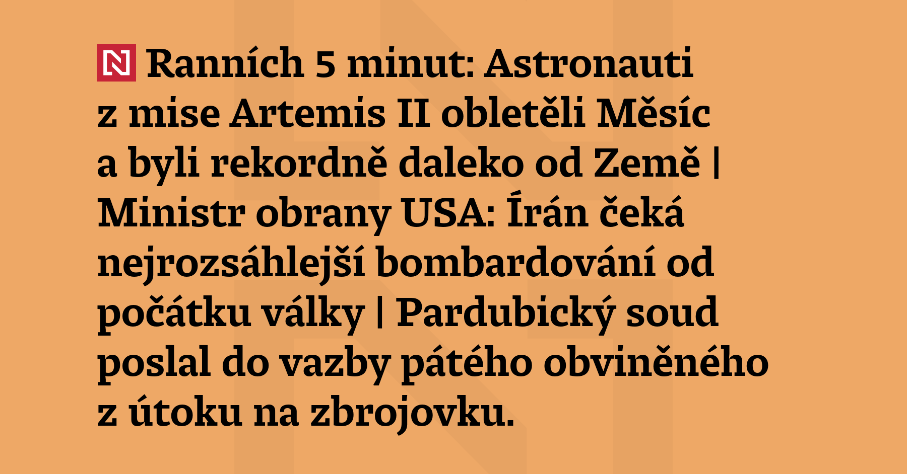 Ranních 5 minut: Astronauti z mise Artemis II obletěli Měsíc a byli rekordně...