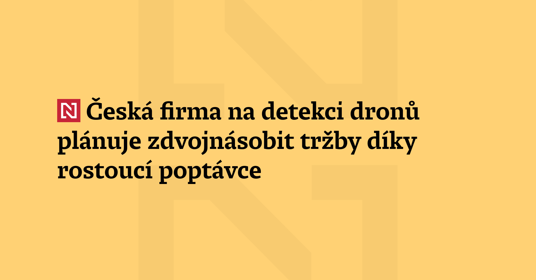 Česká firma Dronetag, která nabízí systémy k detekci dronů, by letos...